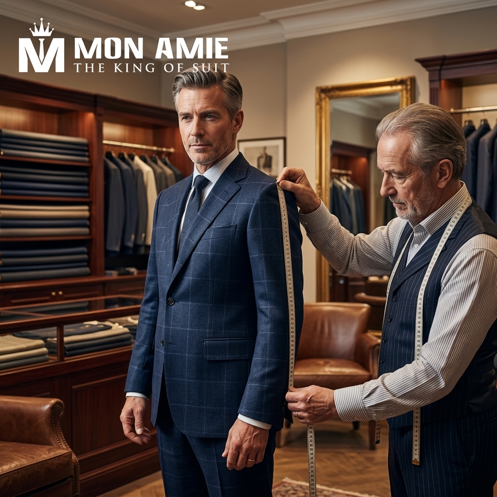 best tailor HCMC measuring a businessman