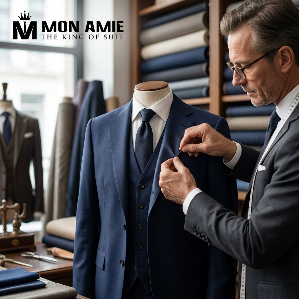 cách phân biệt vest và suit tại nhà may