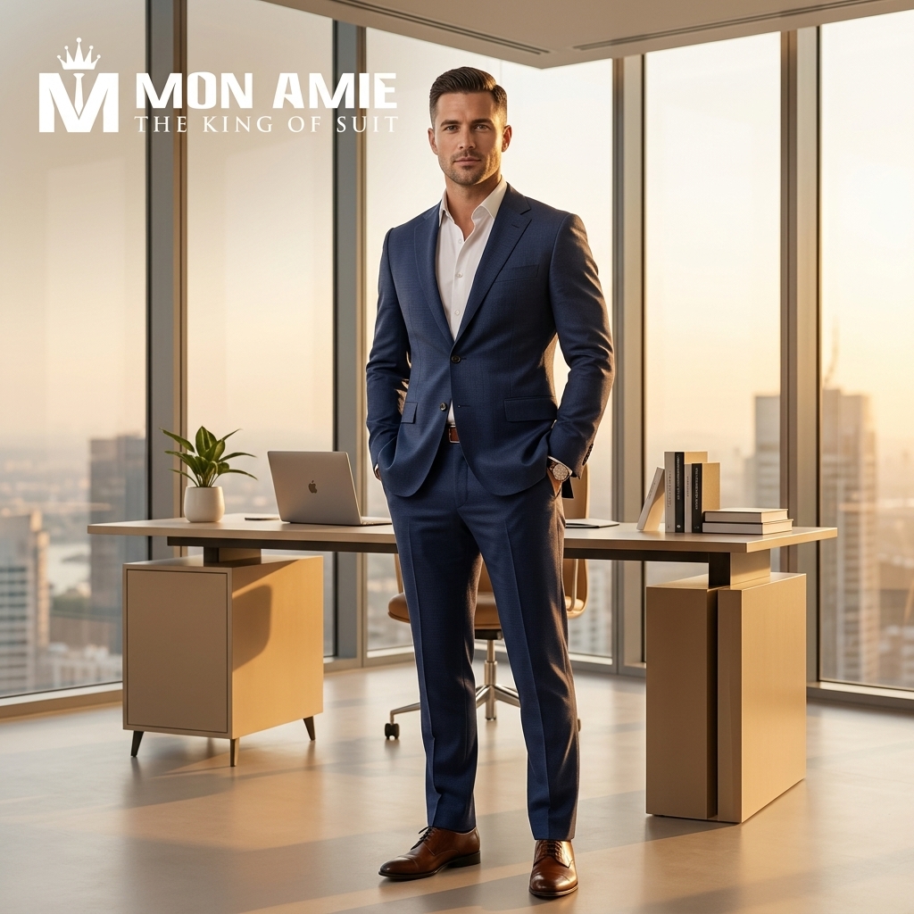 suit đầu tiên màu xanh navy đẳng cấp cho doanh nhân