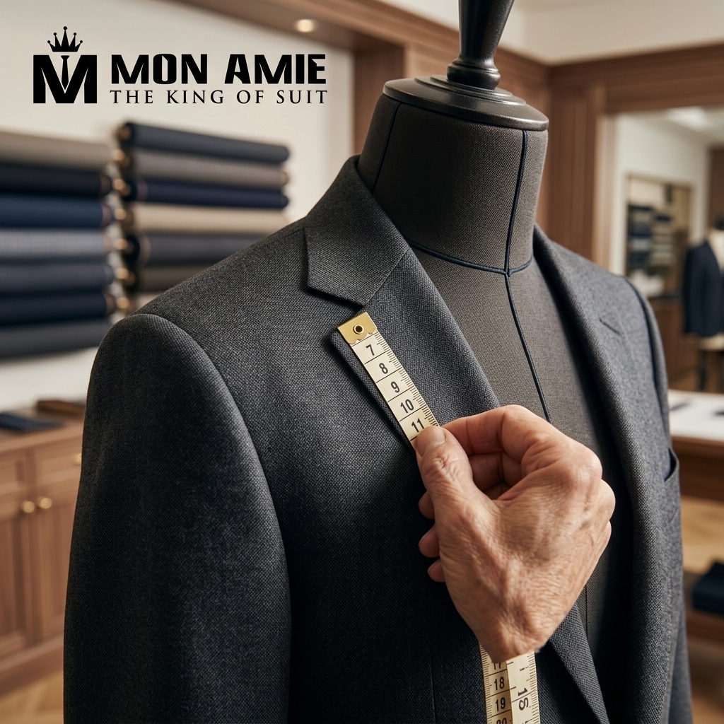 checklist chú rể và quá trình đo đạc tại Mon Amie