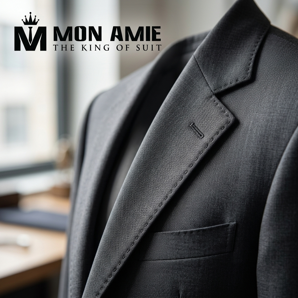 vest Ý với thiết kế ve áo cao và ôm sát cơ thể