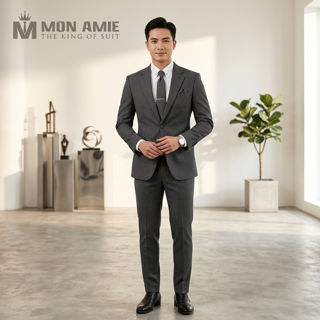 suit cưới hàn quốc thiết kế slim-fit sang trọng