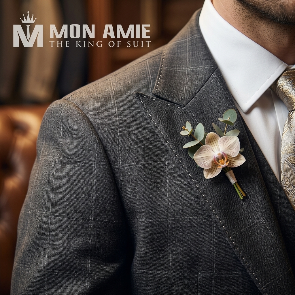 chi tiết vai áo sau khi bảo hành chỉnh sửa suit