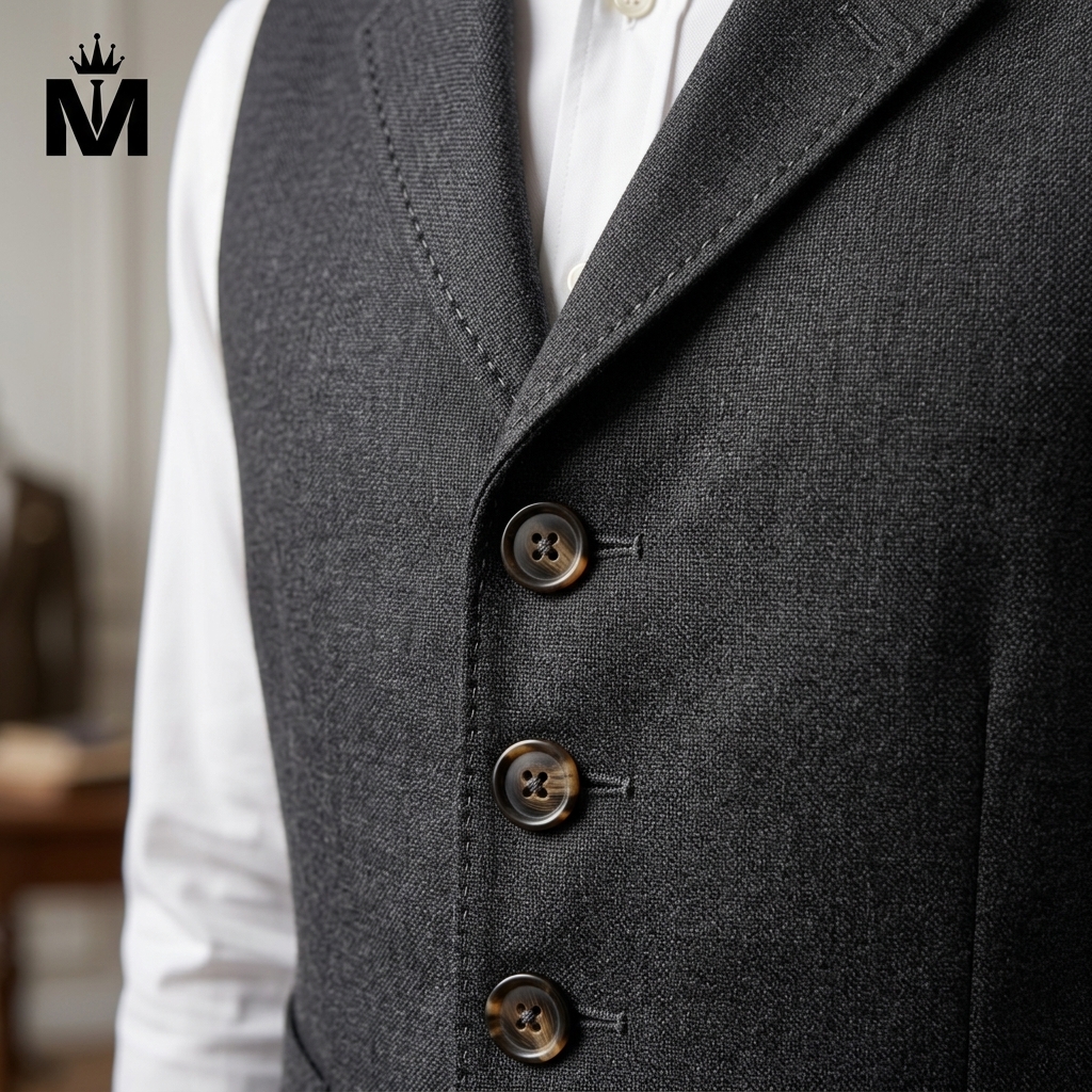 Vest nam một hàng khuy sang trọng tại Mon Amie