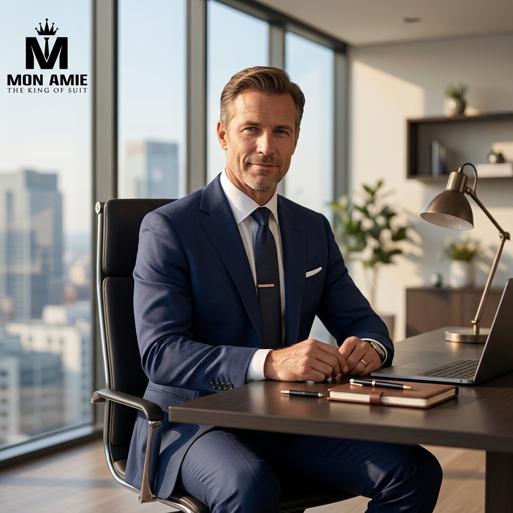 suit chụp profile CEO màu xanh navy đẳng cấp