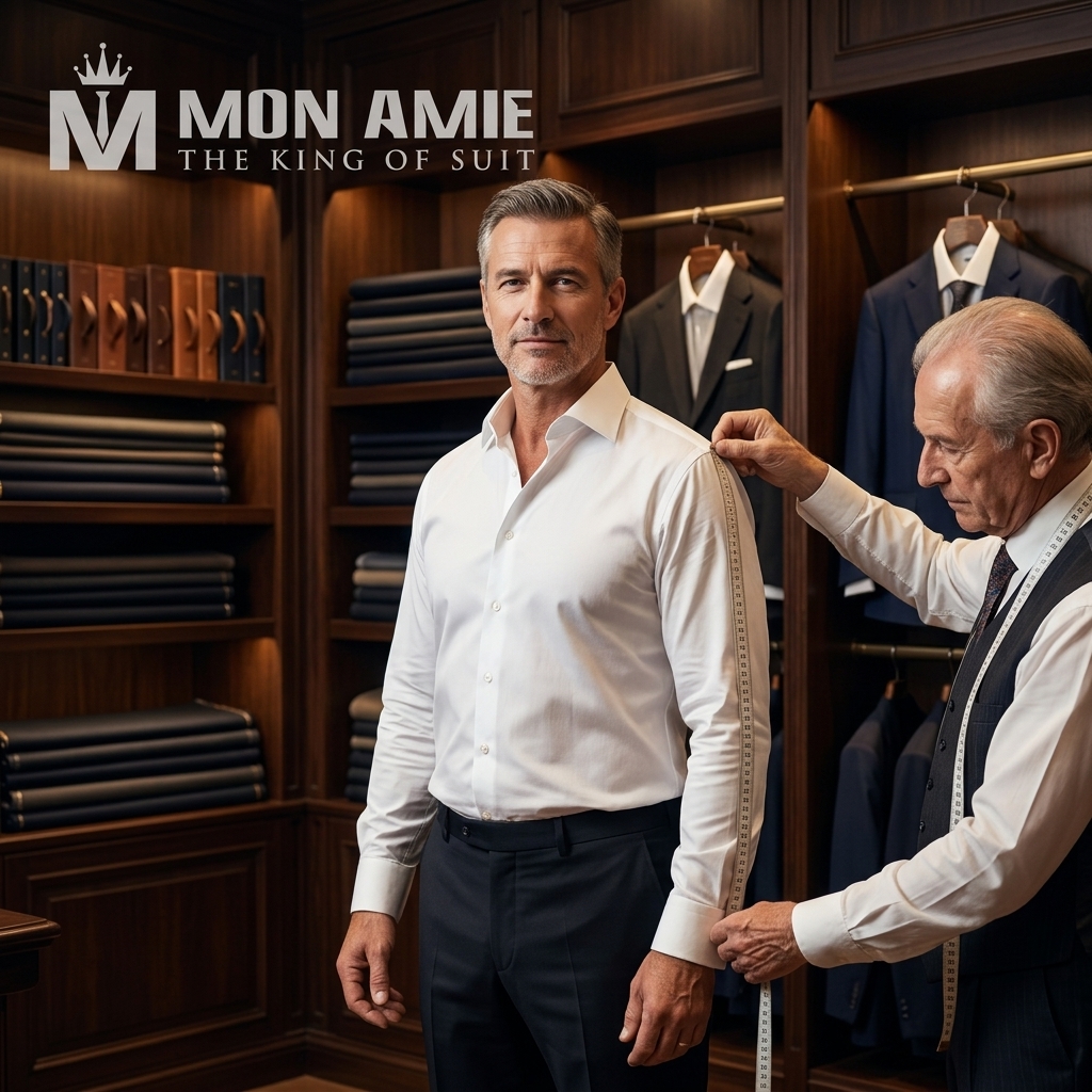 quà cho bố là một bộ suit may đo cao cấp tại Mon Amie